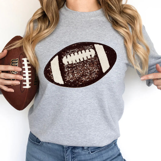 Faux Glitter football